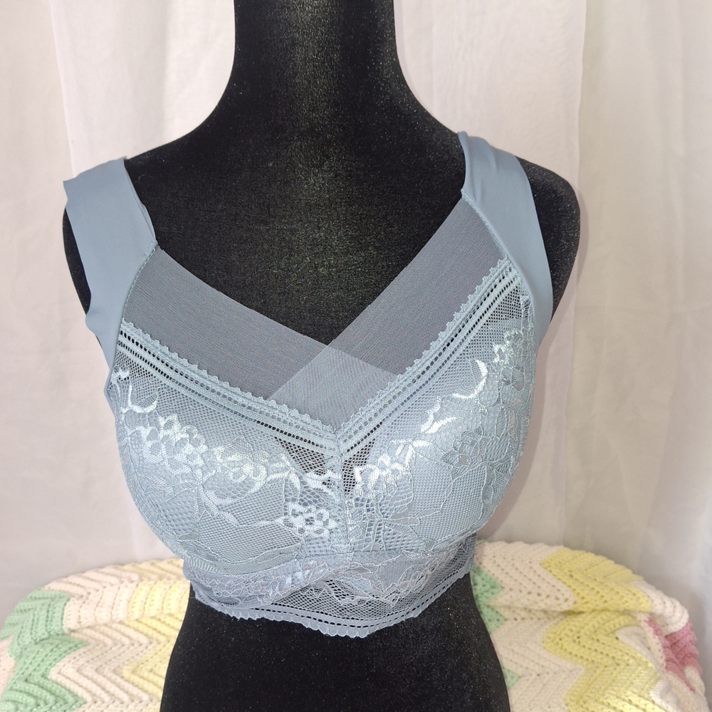 Womens 6 Pcs Contrast Lace Bra,soft Comfortable Brathable Push Bra